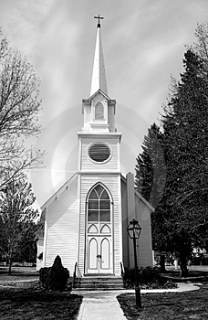 Stock Image - Church with steeple